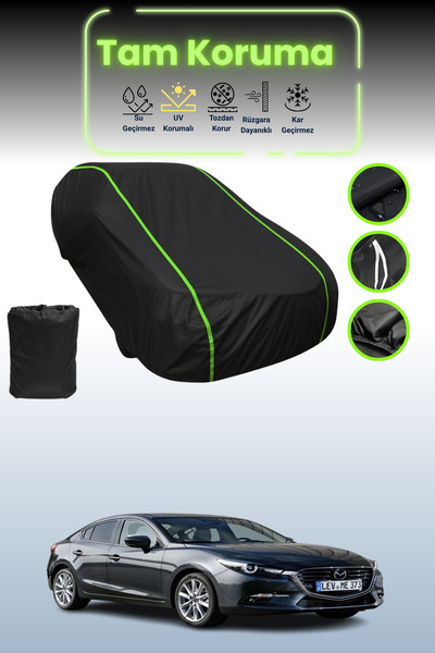 Dokaca Neo غطاء حماية للسيارة باللون الأسود النيون قماش مجدّل مازدا 3 / أكسيل...