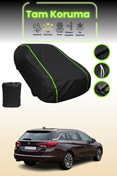 Dokaca Neo غطاء حماية للسيارة باللون الأسود النيون قماش مجدّل متوافق مع سيارة أوبل أسترا سبورتس تورر 2019 - 2021