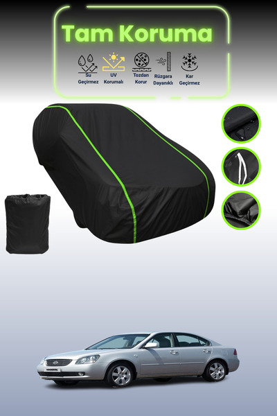 Dokaca Neo غطاء حماية للسيارة متوافق مع كيا أوبتيما / ماجنتيس 2006 - 2008 باللون الأسود النيون قماش مجدّل