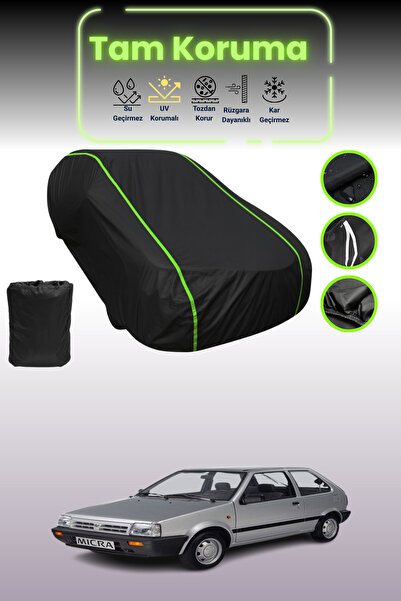 Dokaca Neo غطاء حماية للسيارة باللون الأسود النيون قماش مجدّل نيسان ميكرا 3 أ...