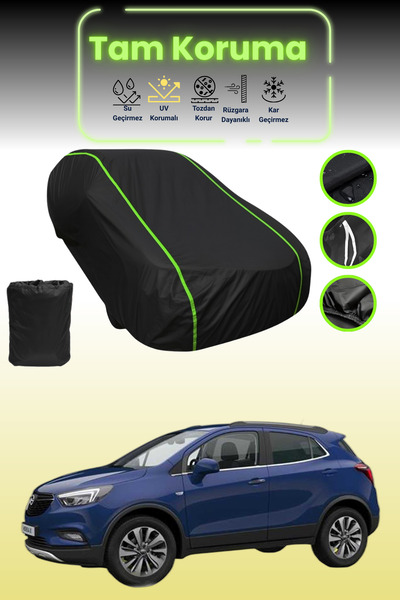 Dokaca Neo غطاء حماية للسيارة من القماش الأسود اللامع قماش مجدّل متوافق مع أوبل موكا