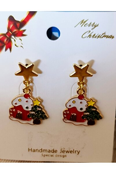 Çelik New year's women's gold christmas gift figured earrings