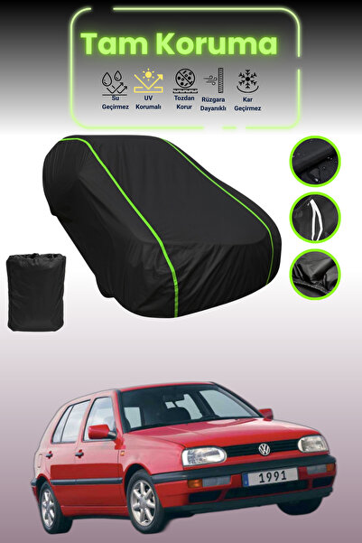 Dokaca Neo غطاء حماية للسيارة من القماش الأسود اللامع قماش مجدّل فولكس فاجن ج...