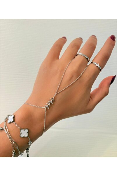 Ceso Accesories Women's Silver Color Adjustable Shahmeran with Triple Arrow D...