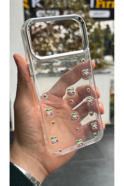 EDELFU آيفون 17 برو ماكس - غطاء شفاف منقوش مع حماية للكاميرا وغلاف لامع