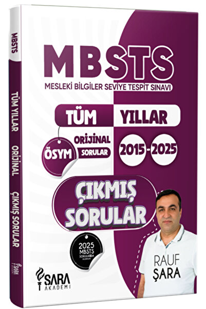 Şara Akademi 2026 MBSTS Çıkmış Sorular Tüm Yıllar / Rauf Şara