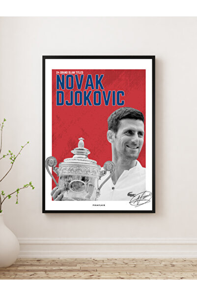 Pixaflair - Novak Djokovic - Tenis - Çerçevesiz Poster