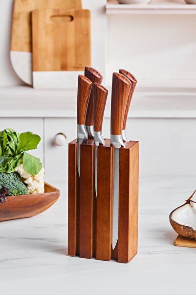 Karaca Formal 6 Parça Ahşap Standlı Bıçak Seti Wood