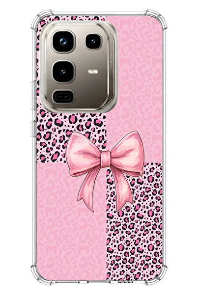 TechTree حافظة سيليكون متوافقة مع هاتف Infinix Note 50 PRO بنمط الفهد الوردي ...