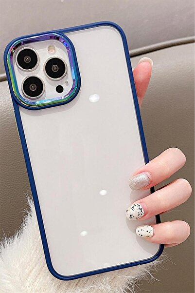 3GEN CASE iPhone 14 Pro Max Compatible Shockproof Hard Nickel Plated Cover Transparent Hard Back Surface