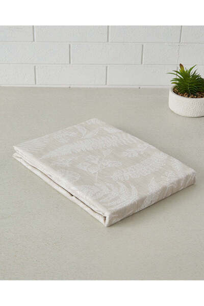 REDTAG Beige Floral Jacquard Tablecloth