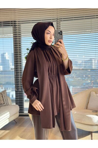 ALANURMODA 3158 Шал с детайли и събрана талия
