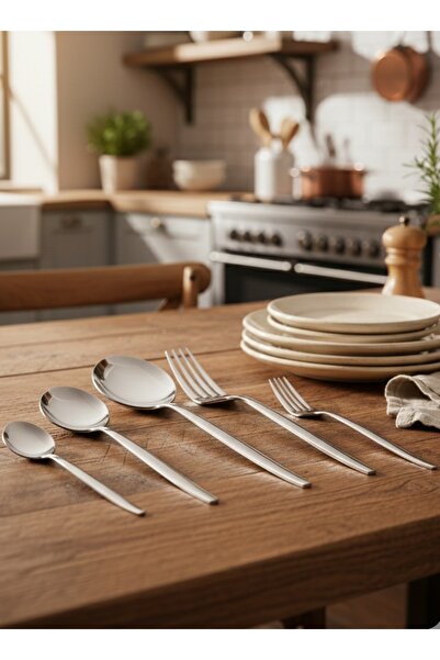 HZL HOME 30 Piece Dinnerware Set for 6 People, Dessert, Tea Spoon - Cutlery S...