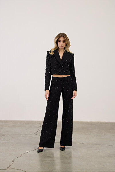 Angle Create Aura Rahat Kesim Orta Bel Taşlı Pantolon