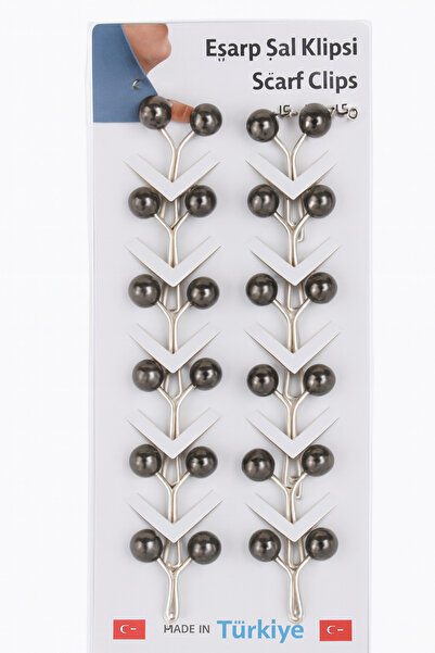 iğne izi 12Pcs Shawl Scarf Clip-Beaded Shawl Clip – Non-Slip Holder