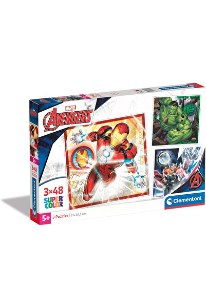 CLEMENTONI Marvel Avengers Puzzle 3 x 48 Parça - 25315