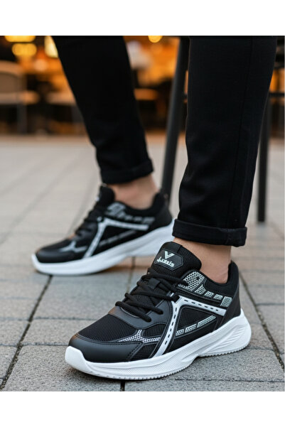 Vaxis Men's Faylon Sole Comfortable Sports Shoes - Black White