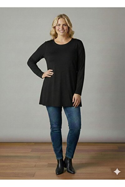 Vinola Plus Size Viscosa Fabric Bluz