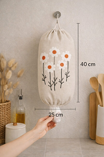 Hig Store Punch Embroidered Bag Holder - Bag Organizer - Bag Organizer Linen ...