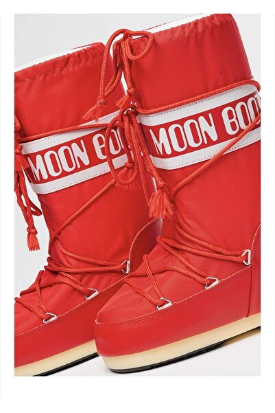 MOON BOOT , Waterproof and moisture-resistant snow boots, size 35-38, RED/WHITE, drawstring