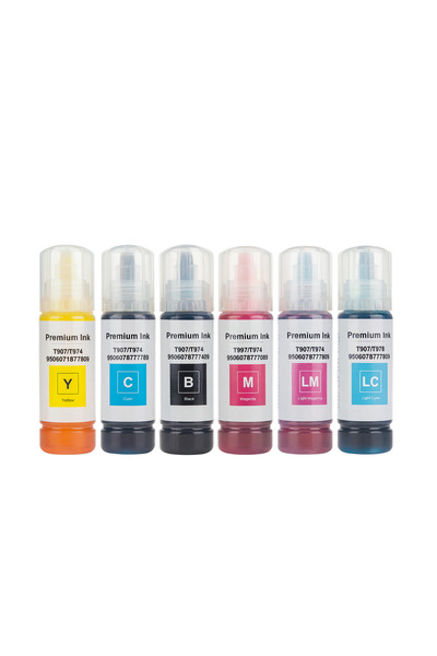 premium ink Epson Uyumlu 6 Renk Takım Photoınk Plus Mürekkep - L800/L805/L810...