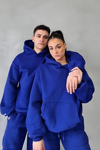 BARLİZ Kadın Erkek Özel İkili Basic Oversize 3İplik Eşofman Takımı(2 Takım)