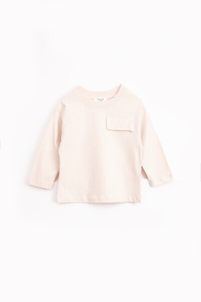 VAUVA Long Sleeve T-Shirt with Pocket Detail – Cream