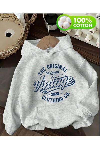 Oceanwear سترة رياضية كلاسيكية مطبوع بغطاء رأس مبطن بالصوف للجنسين باللون الر...