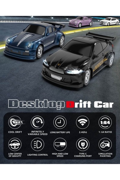 FAYEE RC Masaüstü Drift Arabası - Desktop Drift Drive-Porsche