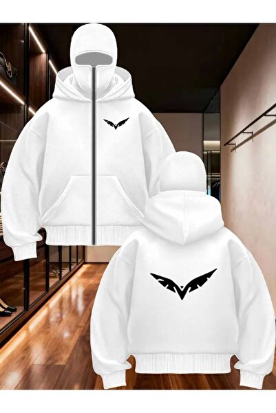 Flaubert -Kar Masked Ninja Men's Zippered Sweatshirt Cardigan 3-Ply Thick Zip...