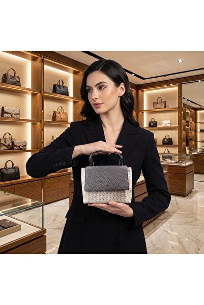 Titanic شنطة يد نسائية فاخرة بنقشة حرفية – تصميم أنيق بمقبض علوي وحزام كتف