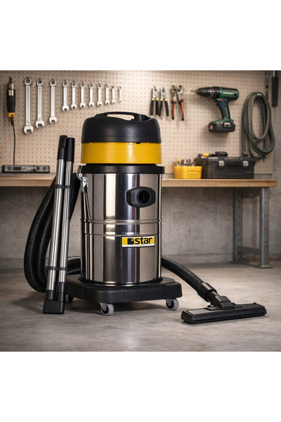 STAR MAKİNA Islak Kuru Profesyonel Elektrik Süpürge Star 3435 WDM