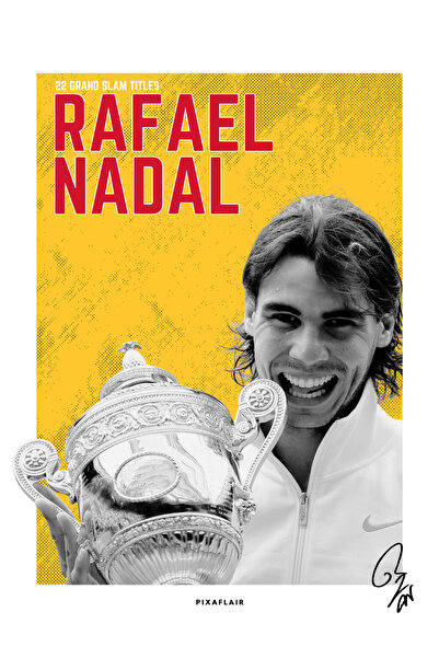 Pixaflair - Rafael Nadal - Tenis - Çerçevesiz Poster