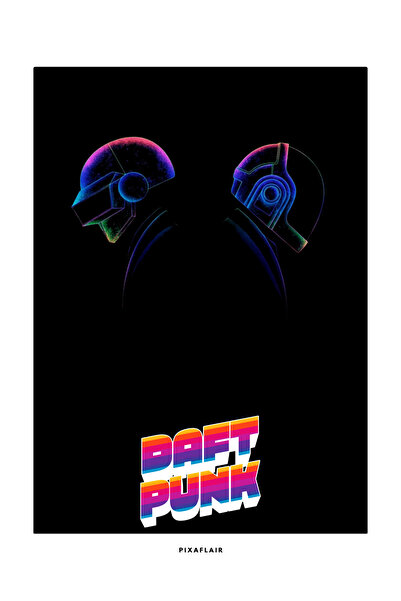 Pixaflair - Daft Punk - Mistery - Çerçevesiz Poster