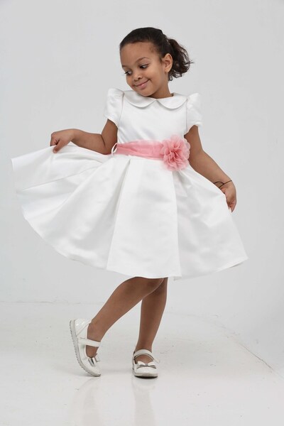 Babyhola 1-5 години Специален дизайн с розови детайли Сатенена вечерна бална ...