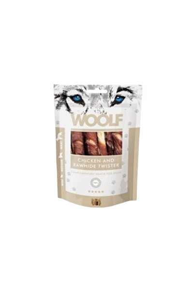 WOOLF وولف مكافات للكلاب بالدجاج والجلد الخام 100g