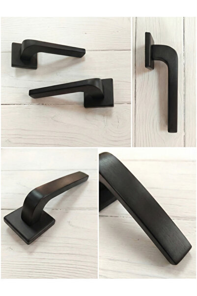 almital mobilya aksesuarları furniture accessories Terra SİYAH Kare Rozetli K...