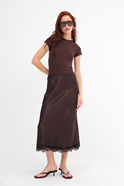 Addax تنورة ساتان ميدي E17747