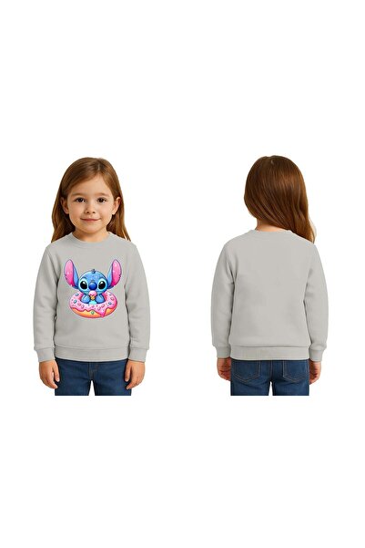SEDİRLİ سويت شيرت للأطفال من الجنسين من ستيتش مطبوع بثلاثة خيوط