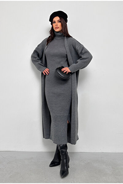 XELA Women's - 2-Piece Knitted Long Cardigan Set