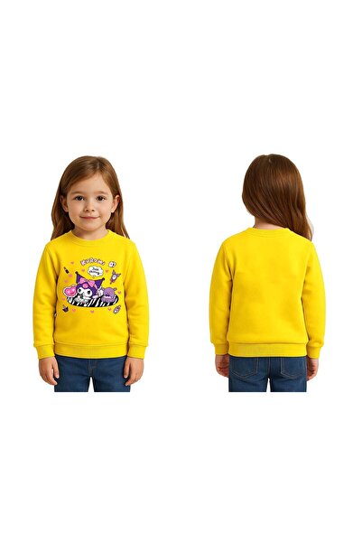 SEDİRLİ Унисекс детска блуза с принт Kuromi, 3-нишка Sherpa