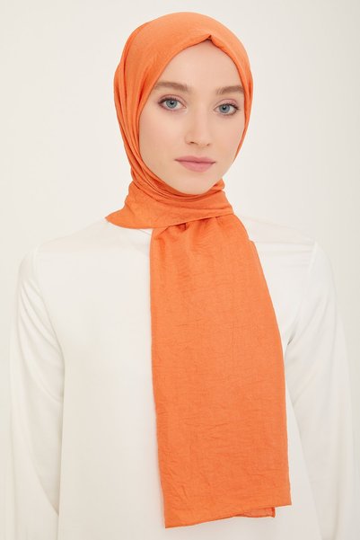 Belli Fresh Plain Voile Orange Berlin Shawl - 39