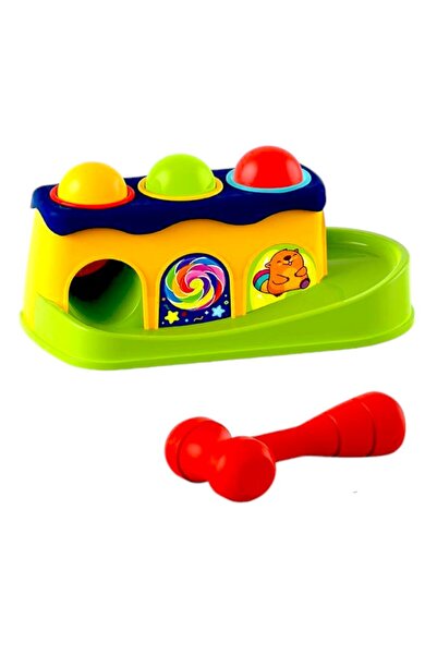 OEM Interactive toy with hammer, 3 balls and track, 5 pieces, 25.8x12.5x12.5 cm, multicolor, 12 months +