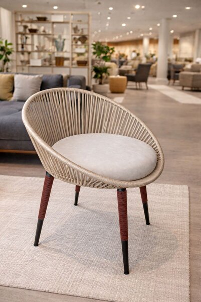 onehero Lüks İpli Zenon Metal Sandalye - 1 Adet