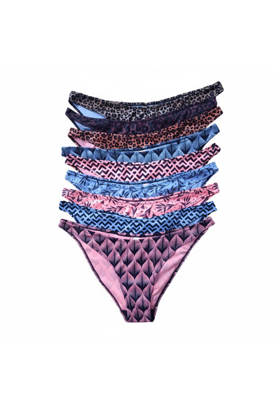 BONBON Women's Mixed Patterned 5-Pack Slip Panties Bb2130