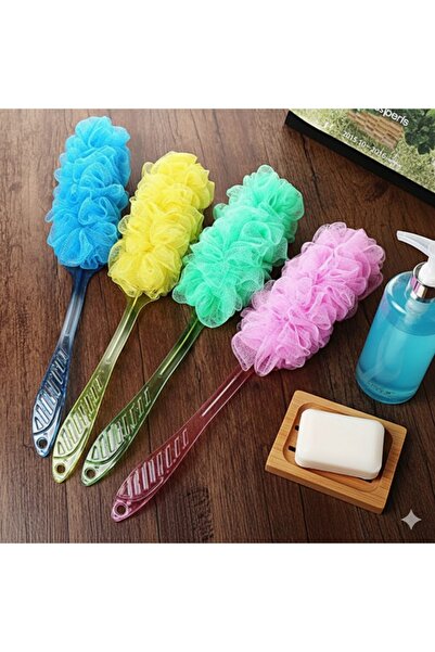 Doori ليفة استحمام بمقبض طويل، ليفة استحمام، ليفة حمام بمقبض، فرشاة ظهر للحمام، فرشاة ليفة