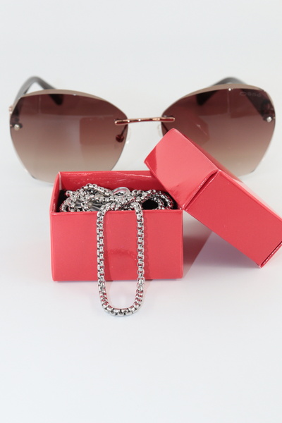 KEEBA Depth in Simplicity Steel Silver Color Unisex Glasses Chain. Original and Noble Glasses Rope Strap Accessory