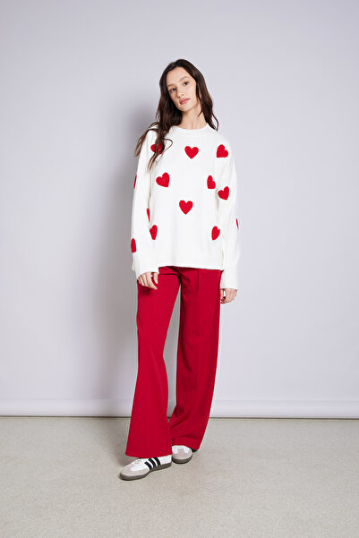 Avrile Heart Embroidered Knitwear Sweater
