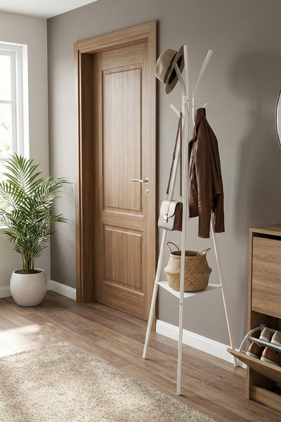 Retodesign BEYAZ RAFLI AYAKLI ASKI 3 AYAKLI ANTRE ASKI, METAL AYAKLI ASKI 7600