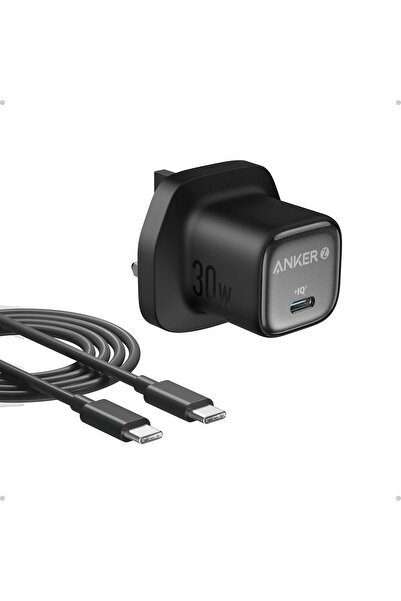Anker Soundcore ANKER 30W USB C Plug, Anker Zolo Compact GaN USB C Charger - Black